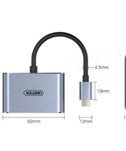 CÁp ChuyỂn Type C Ra Hdmi VÀ Vga V124a Unitek Anh3