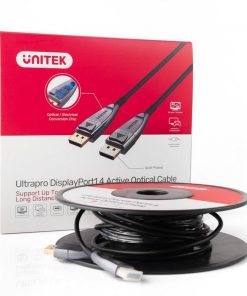Cáp Displayport to Displayport 1.4 sợi quang Optical Fiber dài 10M Unitek C1616GY