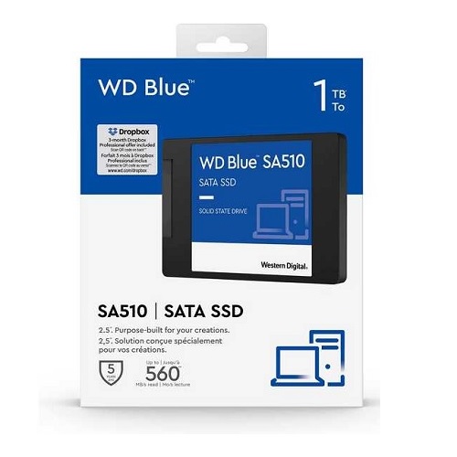 Ổ cứng máy vi tính SSD hiệu WESTERN WDS100T3B0A, 1TB